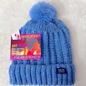 ❄️🔥🎄 THERMAL knitted Beanie Hat Christmas HOLIDAY fleece lined NWT
